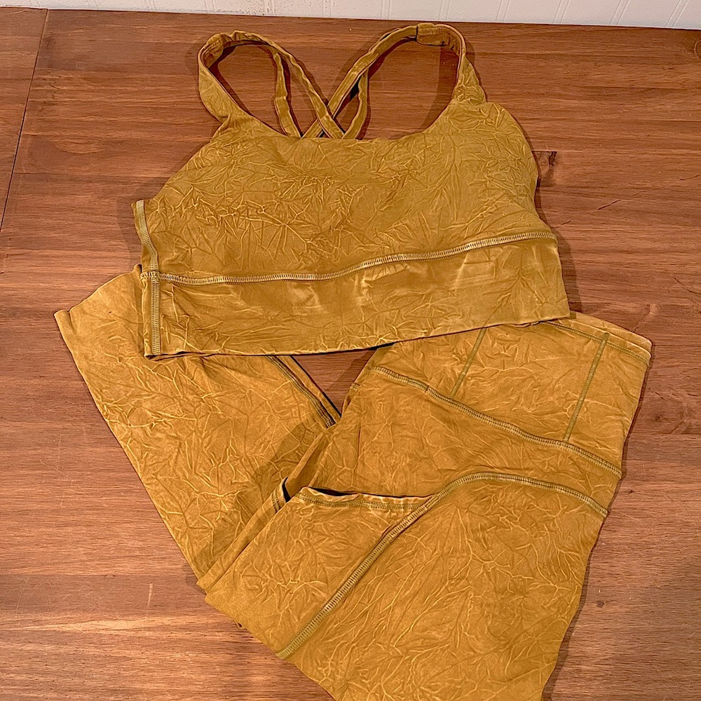Lululemon Fast & Free Tights and Energy Line Bra